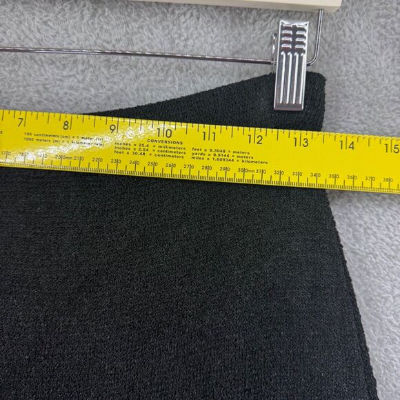Brenda French French Rags Skirt Womens 3 Black Terry Knit Stretch Pencil PullOn - Picture 5 of 9
